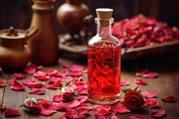 benefícios da água de rosas 